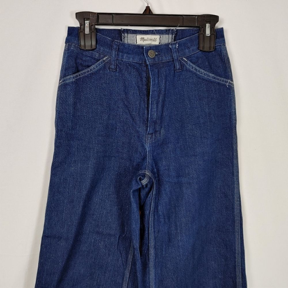 Madewell womens Wide-Leg Crop Jeans: Lace-Up Edition $148 F3533 W26.Waist 13.5" - Picture 4 of 8